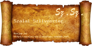 Szalai Szilveszter névjegykártya