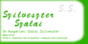 szilveszter szalai business card